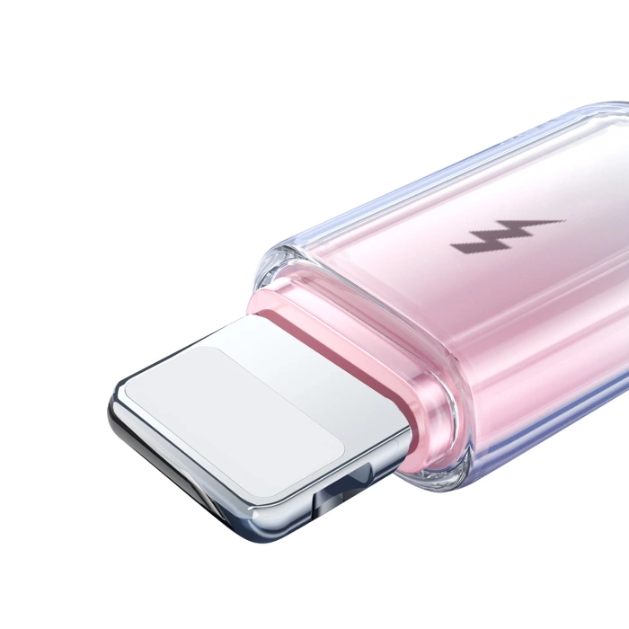 Joyroom S-A42 Crystal-Clear Series 3A USB-A - Lightning cable 1.2m - white