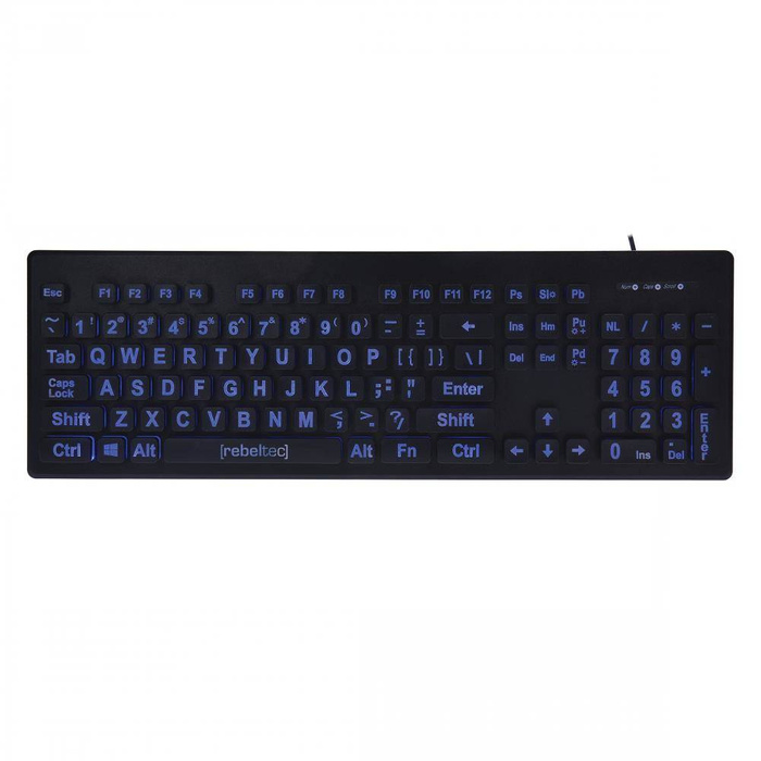 Rebeltec wired keyboard large font BIGFONT
