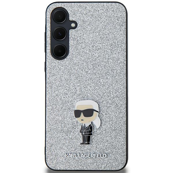 Etui Karl Lagerfeld KLHCSSamsung Galaxy A55GCNPSG Samsung Galaxy A55 Samsung Galaxy A556 srebrny/silver hardcase Fixed Glitter Choupette Logo Metal Pin