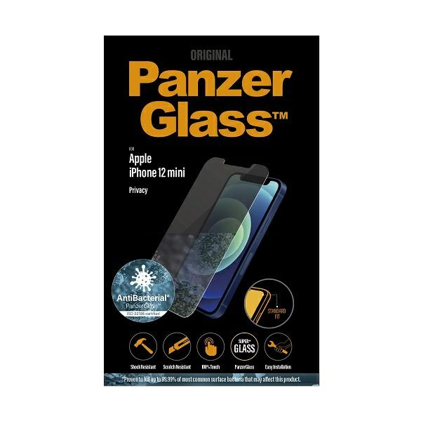PanzerGlass Standard Super+ iPhone 12 Mini Privacy Antibakteriell