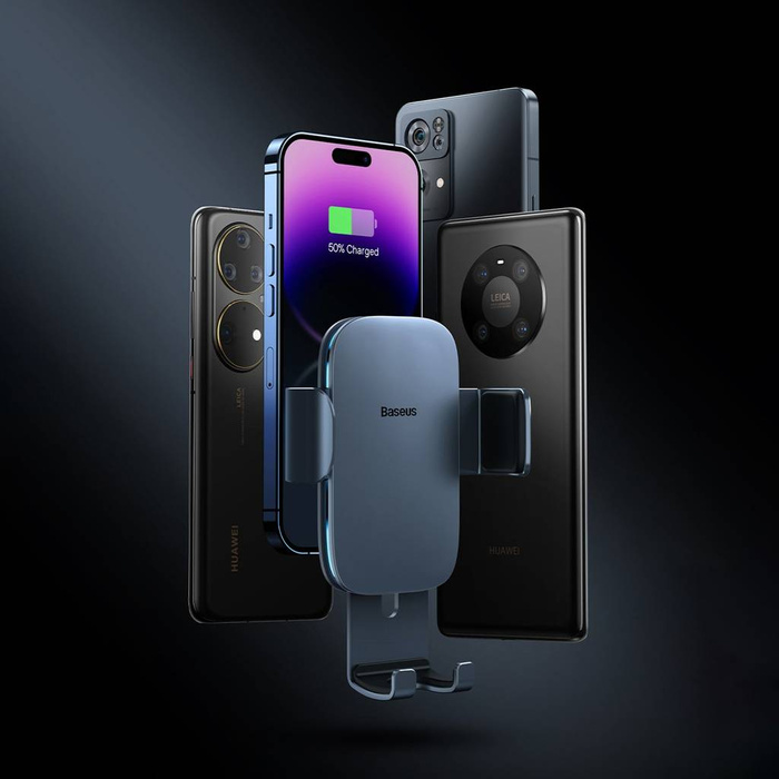 Baseus Metal AgeⅡ držiak gravitácia pre okrúhle vetracie otvory v aute čierna (SUJS030001)