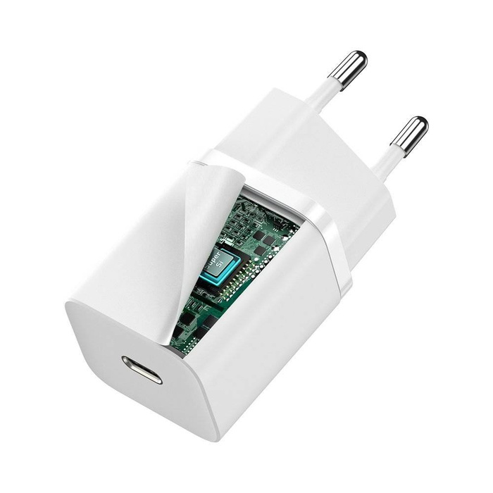 Baseus Super Si 1C Schnellladegerät USB Typ C 30 W Power Delivery Quick Charge weiß (CCSUP-J02)