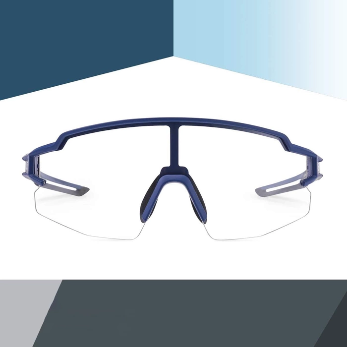 Lunettes de vélo photochromiques UV400 Rockbros 10174 bleues