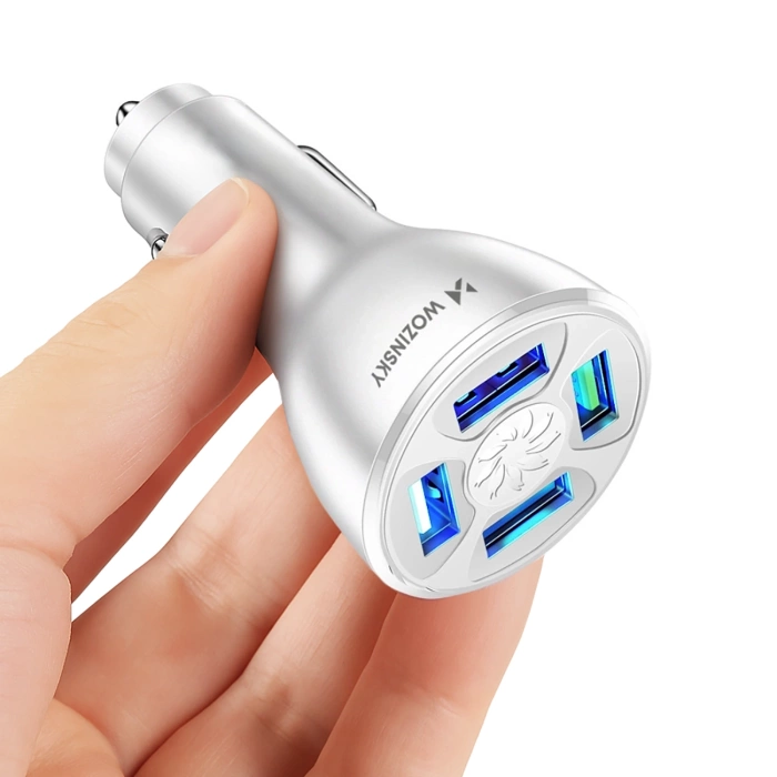 Wozinsky WCCAW 50W 4x USB-A QC cargador de coche - blanco