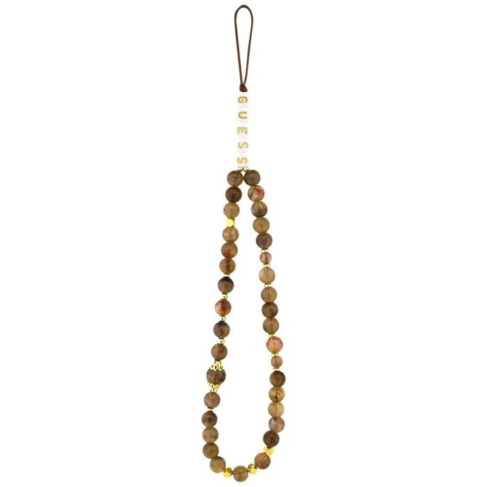 Etui Guess 4G Strap Triangle Logo        MagSafe do iPhone 17 Pro Max brązowy