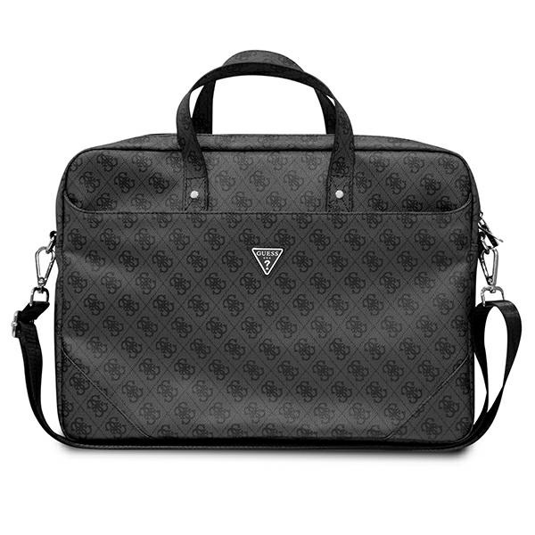 Guess Bag GUCB15P4TK 16" black/ black Saffiano 4G Hot Stamp Triangle Logo