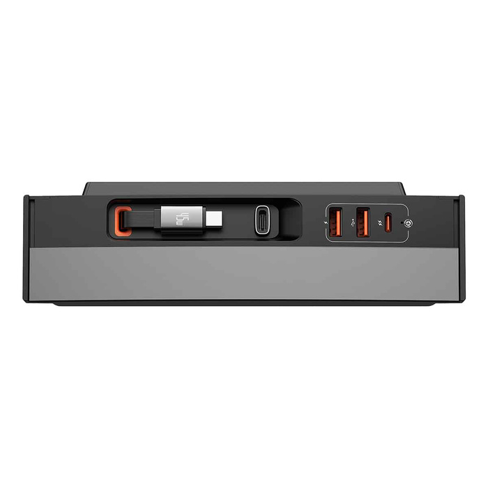 USB HUB Baseus řady T-Space pro Tesla Model 3 / Y s vestavěným 45W USB C kabelem – černý