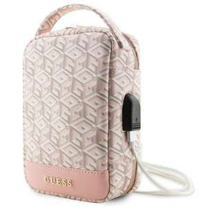 Borsa Guess GUHBHGCFSEP Organizzatore a righe GCube rosa/rosa