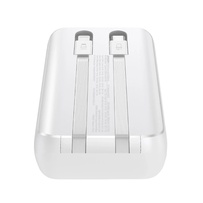 Mini power bank con cavi integrati Joyroom JR-PBC06 30W 10000mAh - bianco