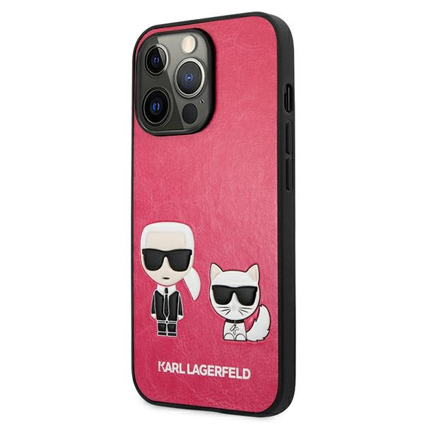 ETUI Karl Lagerfeld KLHCP13LPCUSKCP  13 Pro / 13 6.1" fucsia/fushia hardcase Ikonik Karl & Choupette CASE