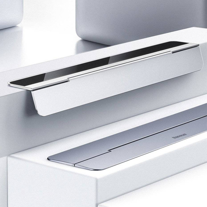 Baseus self-adhesive aluminum laptop stand slim and thin silver (SUZC-0S)