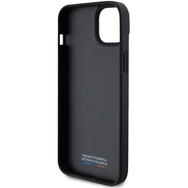 Cover Bmw Bmhcp15m23pupvk IPhone 15 Plus / 14 Plus 6.7" Nero/Nero Hardcase Linea Tricolore Perforata Case