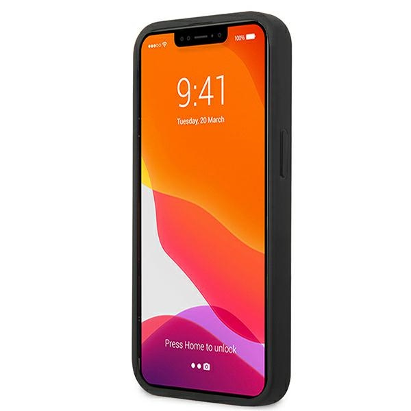 AMG AMHCP13SDOLBK iPhone 13 mini 5.4" schwarz/schwarz hartcase Leder Hot Stamped