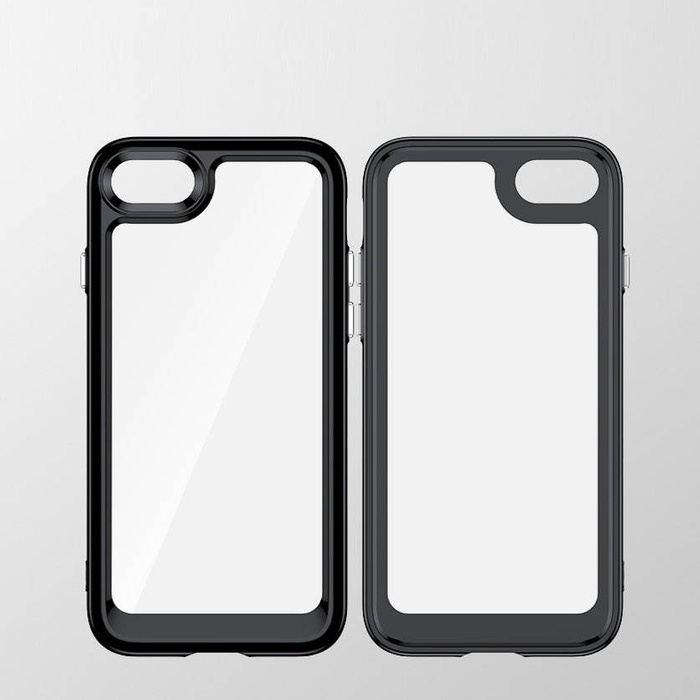 Custodia Outer Space Custodia per iPhone SE 2022 / SE 2020 / iPhone 8 / iPhone 7 Cover rigida con cornice in gel Rosso