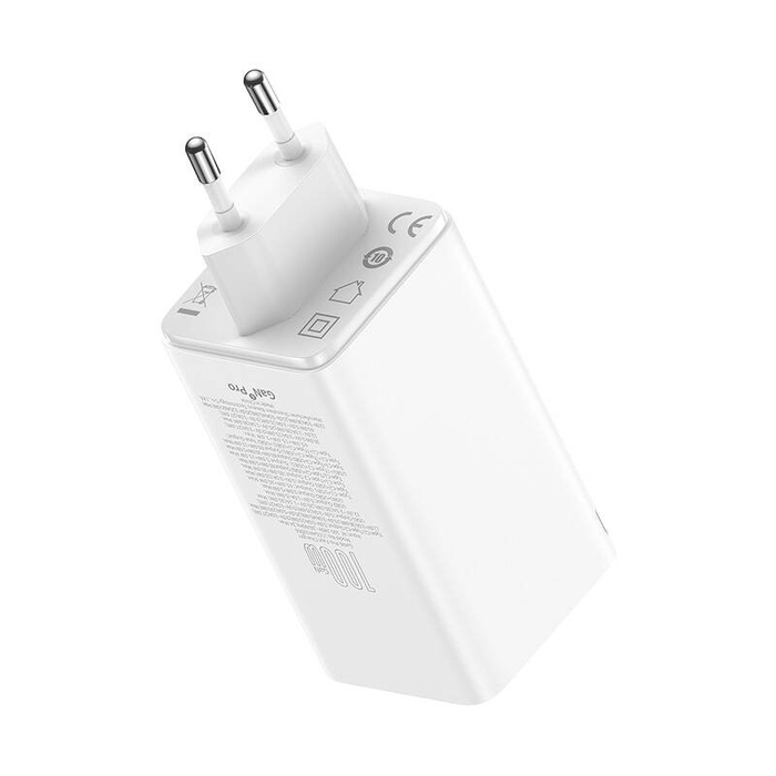 Ładowarka sieciowa Baseus GaN6 Pro 2xUSB-C + 2xUSB, 100W (biała)