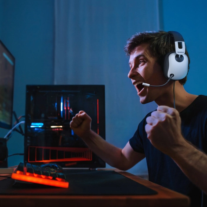 Słuchawki gamingowe Baseus GoPlay 1Max (białe)