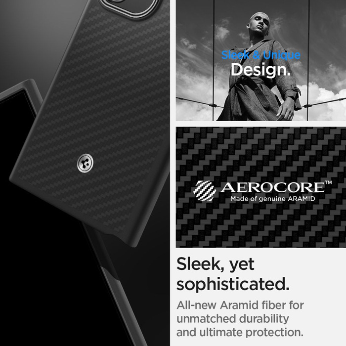 Funda Spigen Enzo Aramid Galaxy S24 Ultra MATTE Negro Case