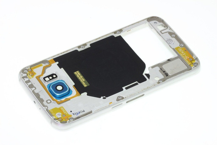 Gehäuse Körper Rahmen SAMSUNG Galaxy S6 Blau Topas Grad B