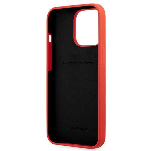 Telefontok FERRARI Apple iPhone 13 Pro Max Silicone Red Hardcase