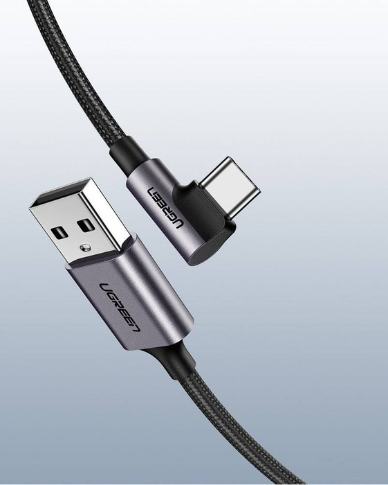 Ugreen coudé USB - USB Type C 2m 3A gris (50942)
