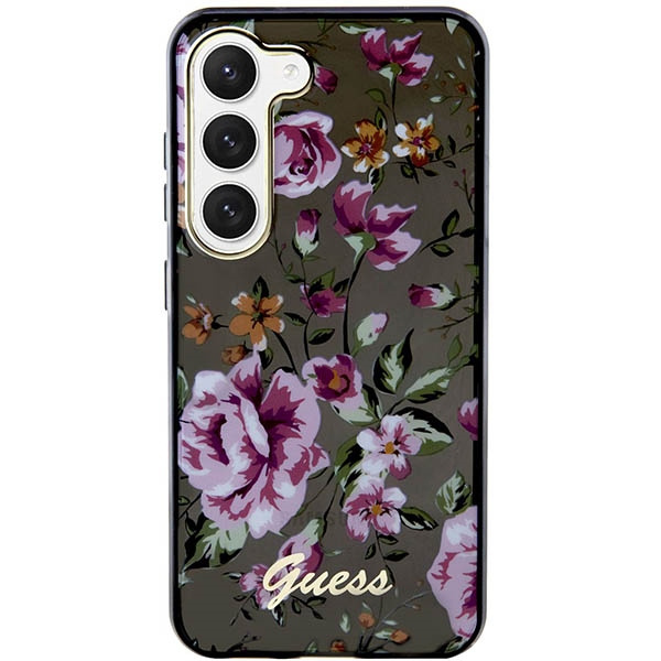 Obal Guess Guhcs23shcfwsk S23 S911 Black/Black Hardcase Flower Collection Case