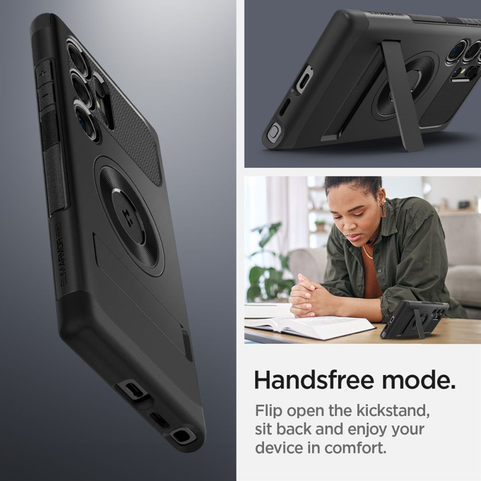 Hülle Spigen Slim Armor MagSafe Samsung Galaxy S24 Ultra Schwarz Case