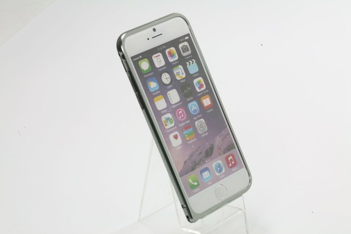 Puzdro iPhone 6 6S MELKCO Kovový nárazník sivý