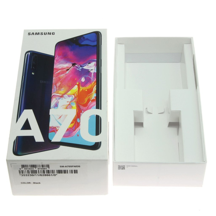 SAMSUNG Galaxy A70 Black 128GB SM-A705/DS Original EU 2 Pin Case
