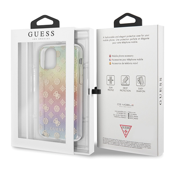 Puzdro GUESS Apple iPhone 11 Pro Iridescent 4G Peony Multicolour Hard Case