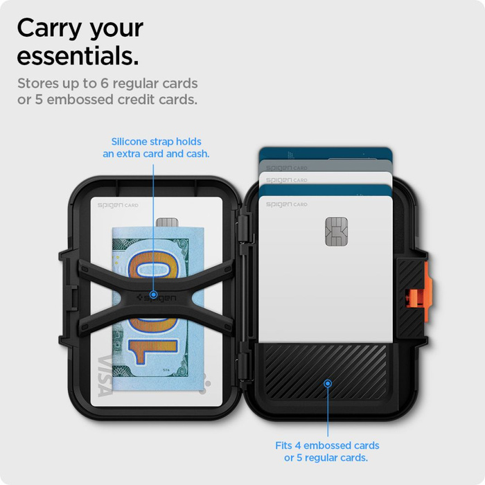 MagSafe Spigen TARJETERO UNIVERSAL CON CIERRE NEGRO