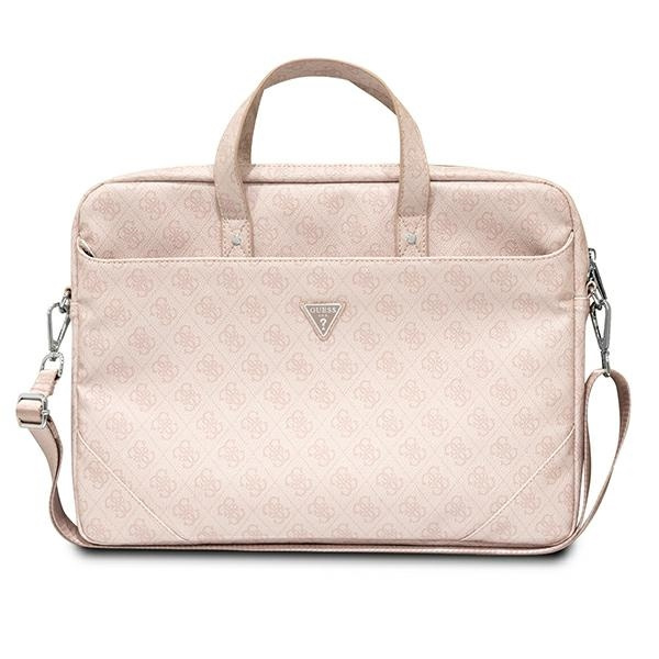 Guess Bag GUCB15P4TP 16" pink/ pink Saffiano 4G Hot Stamp Triangle Logo
