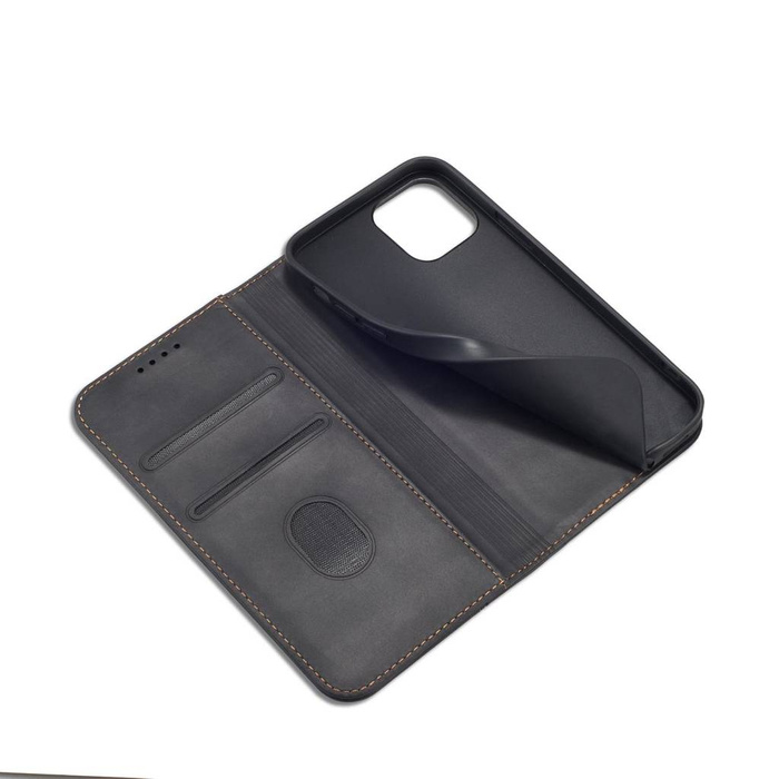 Magnete Fancy Case Custodia per iPhone 12 Pro Max Custodia Portafoglio Porta carte nera