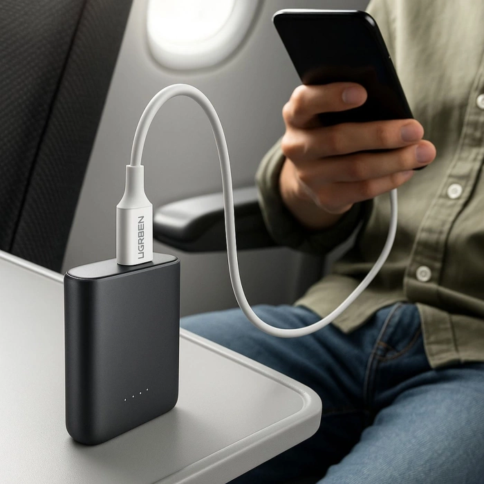 Ugreen cable USB Type C (male) to Type C (male) cable 1m white (US300)