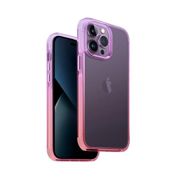 UNIQ obal Combat Duo iPhone 14 Pro 6,1" lila růžová/lila levandulově růžová
