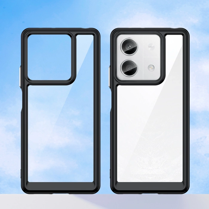Custodia Outer Space con cornice in gel per Xiaomi Redmi Note 13 5G - nera