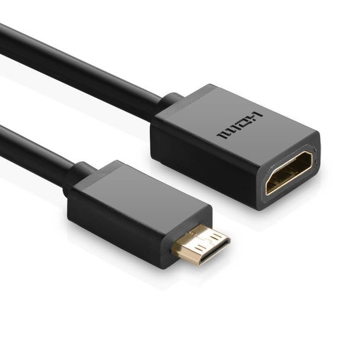 UGREEN Mini adaptér HDMI na HDMI 22 cm čierny