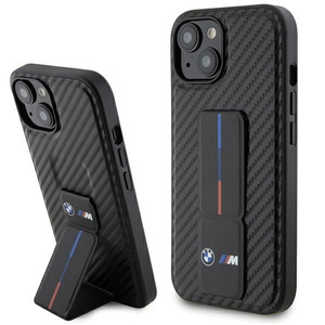 Case Bmw Bmhcp15sgspcck IPhone 15 6.1" Black/Black Hardcase Grip Stand Smooth & CarbonCase
