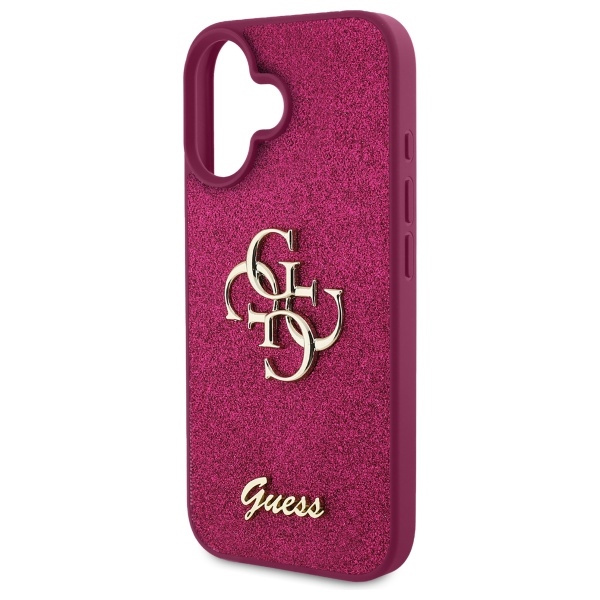 Etui Guess iPhone 16 fioletowy/lpurple hardcase Fixed Glitter Big 4G