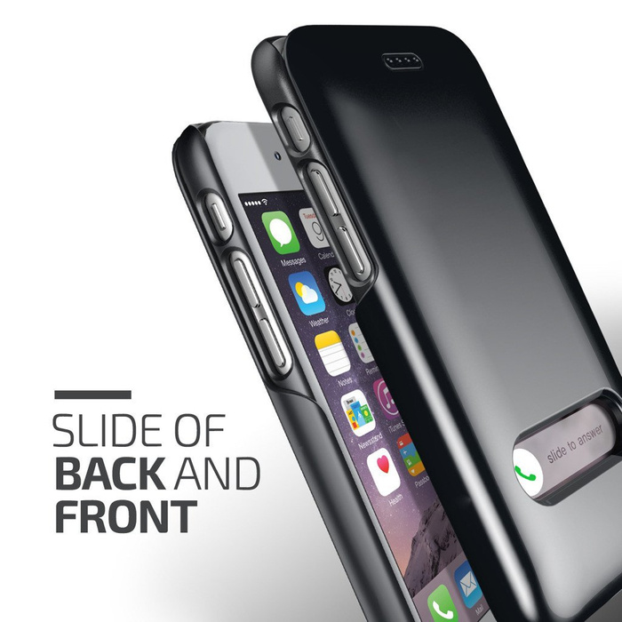 Hülle Apple iPhone 6 6S 4.7'' VERUS Slim Hard Slide Holzkohle Schwarz wie Spigen SGP Cover