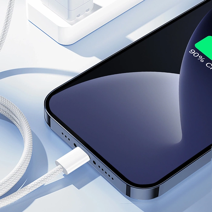 Joyroom S-A45 Ben Series 30W Cable (USB-C - Lightning) Braided 1m - White