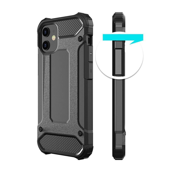 Hybrid Armor pancéřovaný hybridní pouzdro kryt iPhone 12 Pro Max černý