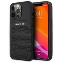 AMG AMHCP14LGSEBK iPhone 14 Pro 6.1" black/black hardcase Leather Debossed Lines