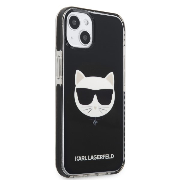 Hülle Karl Lagerfeld iPhone 13 6.1" Hardcase Schwarz/schwarz Choupette Head Case