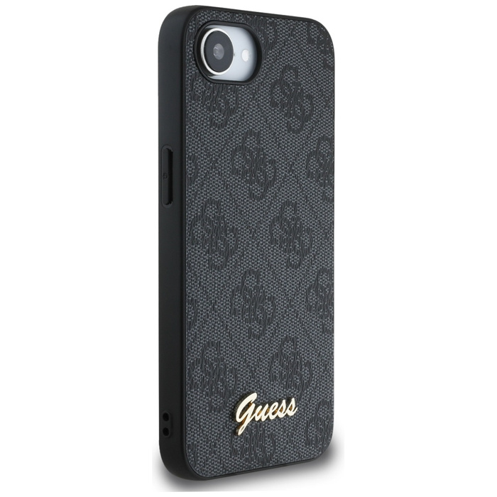 Etui Guess 4G Script Logo MagSafe do     iPhone 16e czarny