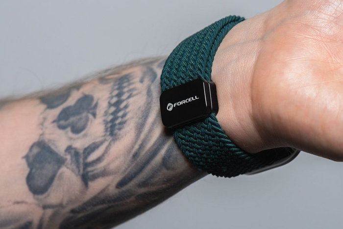 Pasek do Apple Watch Forcell F-Design FA02 magnetyczny nylon 38 / 40 / 41 mm ciemny zielony