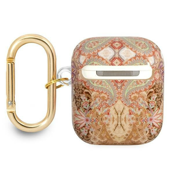 Hülle GUESS Apple AirPods Abdeckung Paisley Riemen Sammlung Gold Case