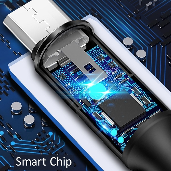 Cavo USAMS intrecciato MicroUSB 2A 1.2m U5 SJ224USB01 US-SJ224 Nero