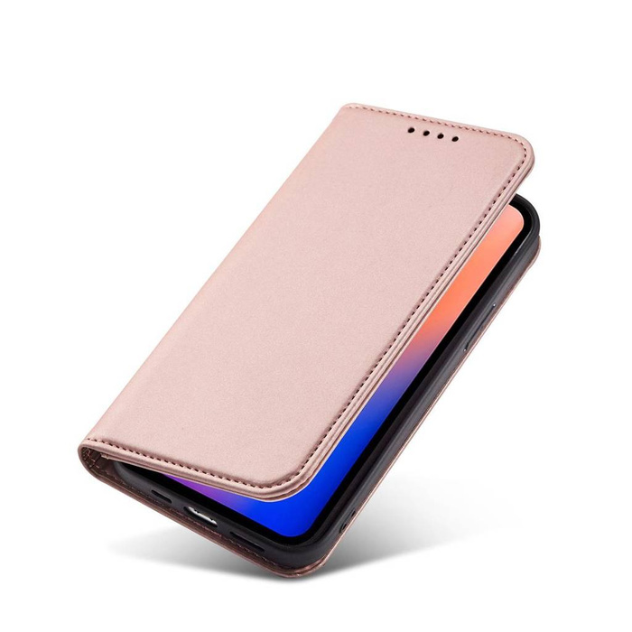 Magnet Card Case pro iPhone 12 krycí stojánek na karty peněženka růžový
