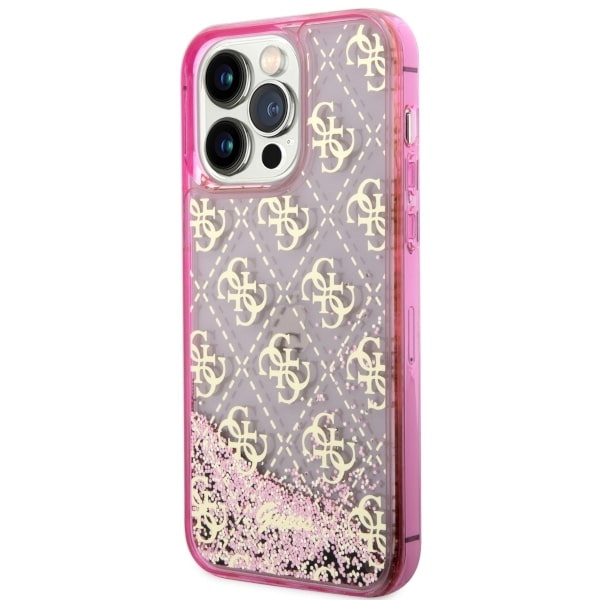 Funda Guess GUHCP14XLC4PSGP iPhone 14 Pro Max 6.7" rosa/rosa durocase Liquid Glitter 4G Transculent Case