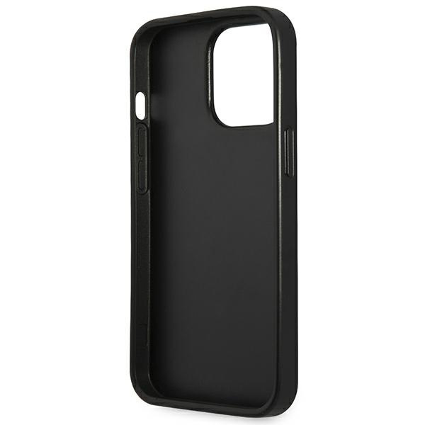 Hülle Guess GUHCP14XPSATLK iPhone 14 Pro Max 6,7" schwarz/schwarz hartcase SaffianoTriangle Logo